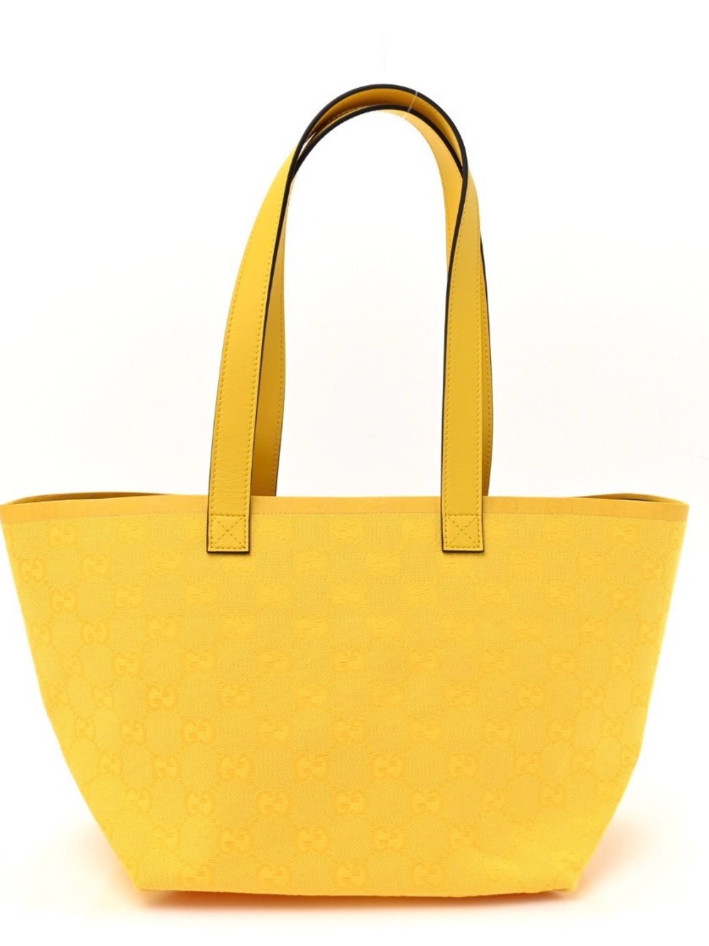 Gucci Yellow Logo Jacquard Tote
